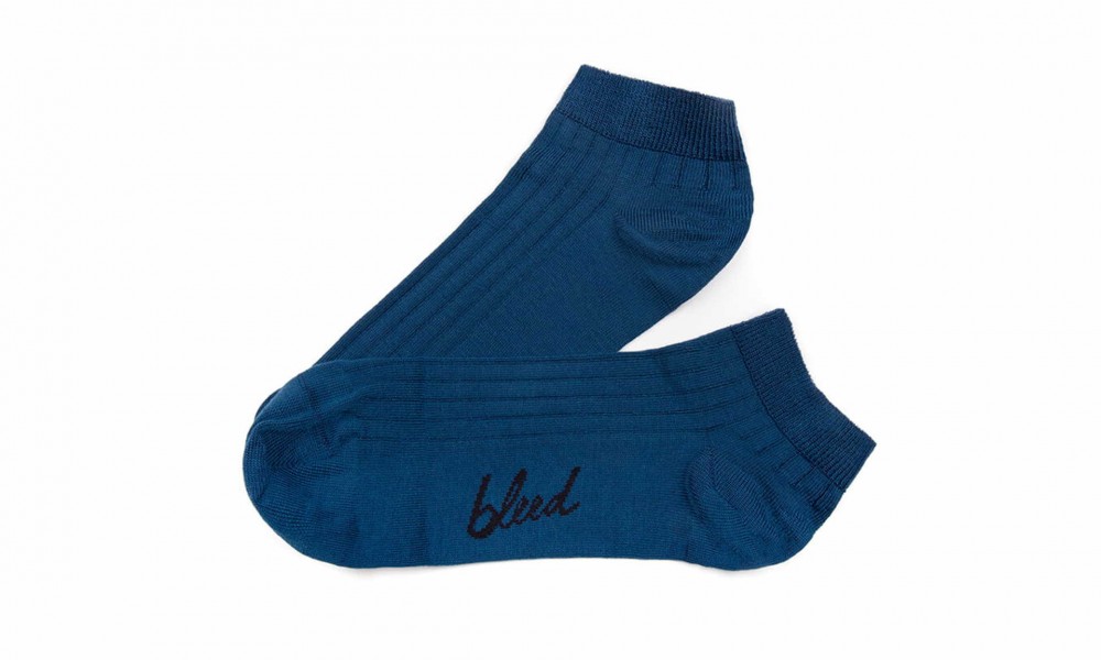 Vegane Socken | BLEED CLOTHING Tennis Lyocell (TENCELT) Sneaker Socken Blau