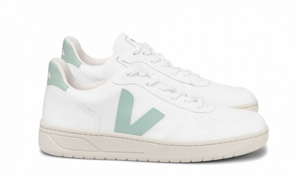 Veganer Sneaker | VEJA V-10 CWL White Matcha